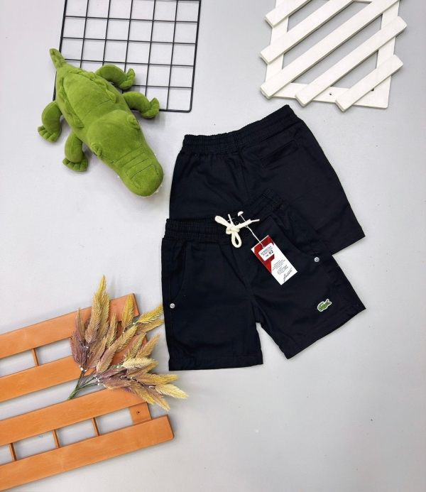 Bermuda Jeans Preta Lacoste
