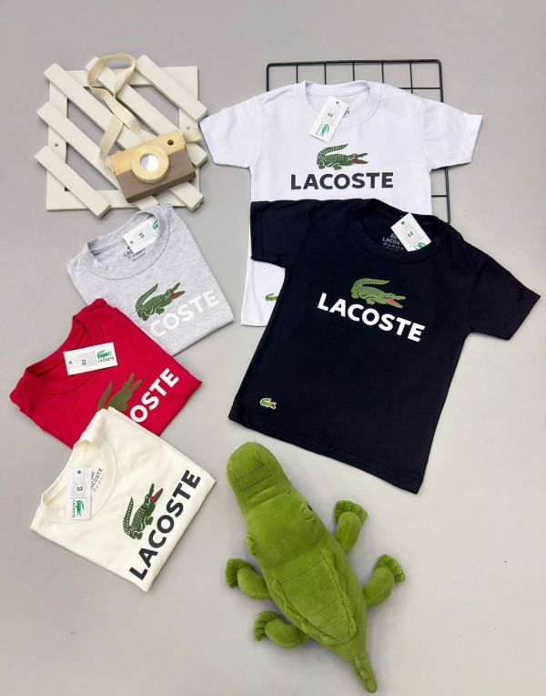 Camisetas Algodão Lacoste Escrita