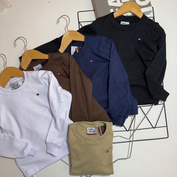 Camisetas Suedine Manga Longa Tommy Bas